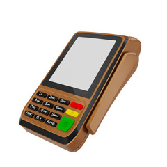 Payment terminal with credit card 3d
