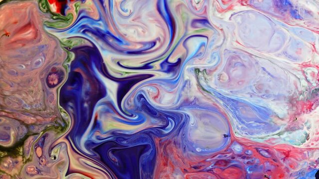 Abstract Paint Ink Spread like Explotion on Milky Surface