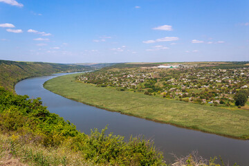 Obraz premium Wide river. Eastern european background with copy space for text or lettering. Ideal for fishing and rafting.