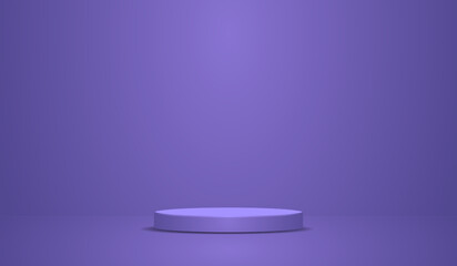 Purple Violet Gradient Podium Product Platform Presentation Background Mockup Template Vector Illustration