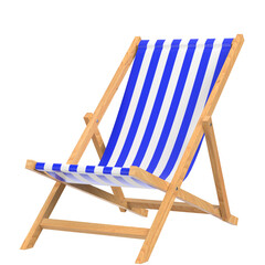 3D rendering illustration of a beach chair