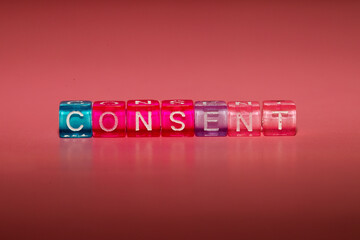 the word "consent" made up of cubes