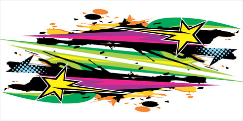 racing background vector design with line patterns and bright colors.