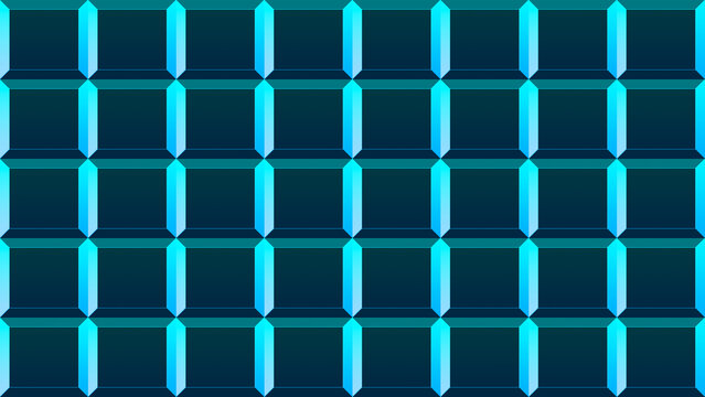 Wallpaper background abstract with square shapes resembling bars in bright blue color