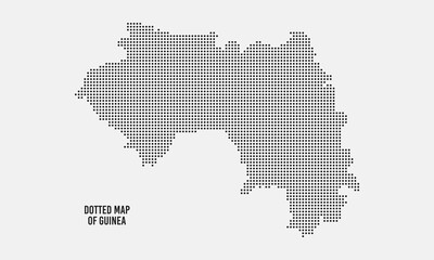 Dotted Guinea Map Vector Illustration