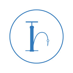 Bicycle pressure hand pump icon | Circle version icon |