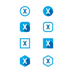 letter X icon sample