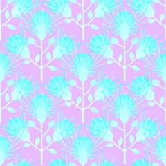 Floral seamless flower pattern for wrapping and linens and fabrics and clothes print and kids and kitchen textiles