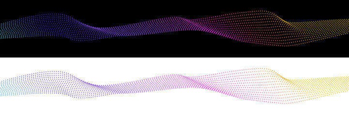 Abstract multicolor rainbow wave, sound wave, graphic