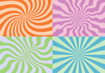 Solar Explosion Background. Sun Burst Effect with Waves. Swirl Vector Pattern. Twisted and Distorted Texture