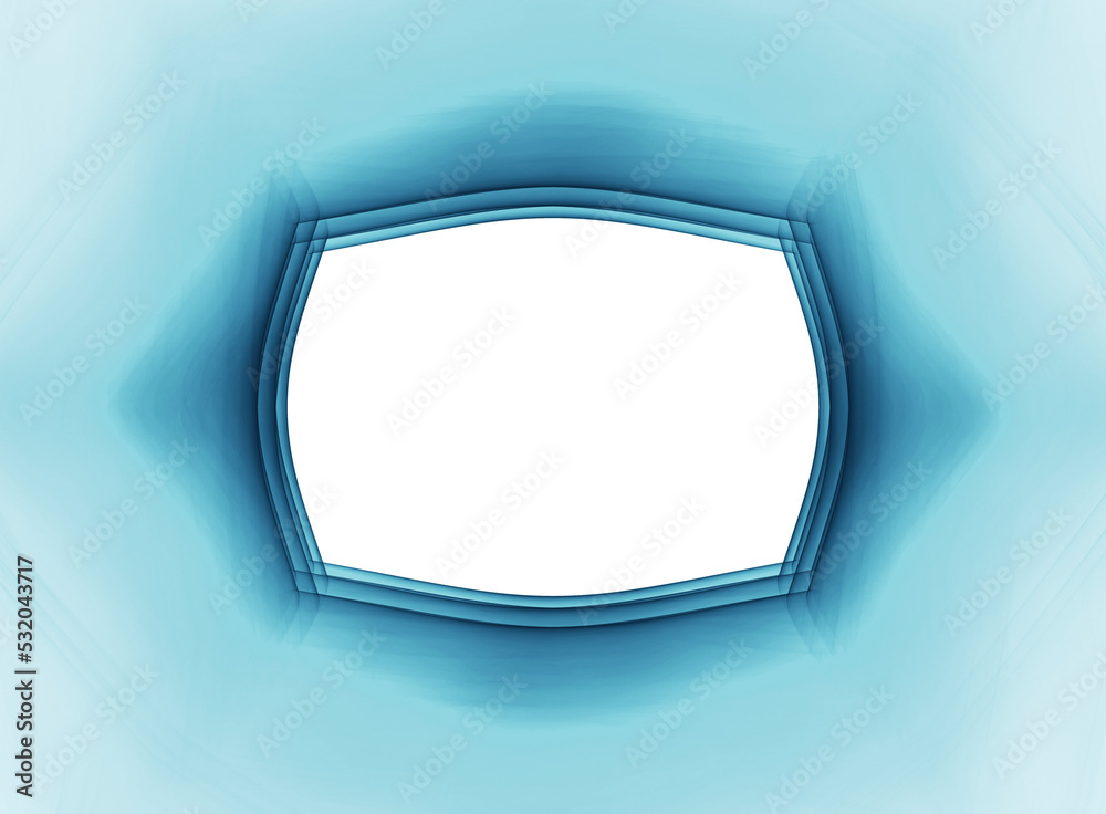 Poster abstract dark cerulean frame. raster graphic pattern