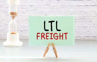Concept Courier Industry Term Less than Truck Load. LTL Freight.