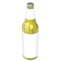 3D rendering illustration of a beer bottle