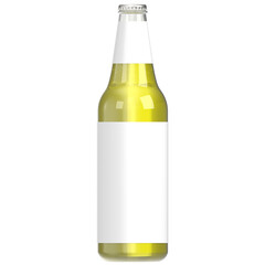 3D rendering illustration of a beer bottle