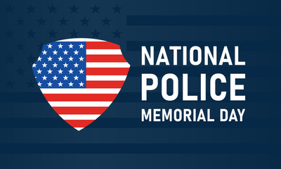 National police memorial day, october 2. Vector template for banner, greeting card, poster of national police memorial day. Vector illustration.