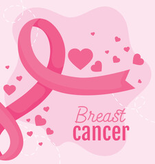 Fototapeta na wymiar ribbon breast cancer campaign