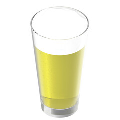 3D rendering illustration of a beer glass