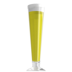 3D rendering illustration of a beer glass