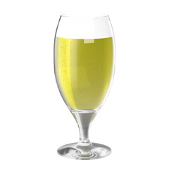 3D rendering illustration of a beer glass