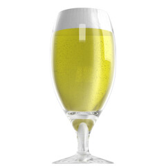 3D rendering illustration of a beer glass