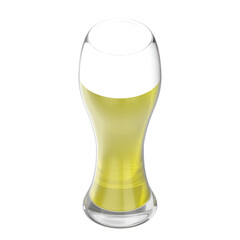 3D rendering illustration of a beer glass