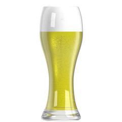 3D rendering illustration of a beer glass