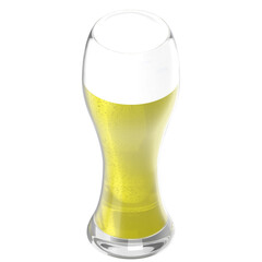 3D rendering illustration of a beer glass