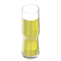 3D rendering illustration of a beer glass
