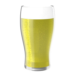 3D rendering illustration of a beer glass