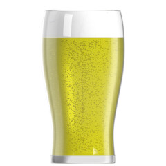 3D rendering illustration of a beer glass