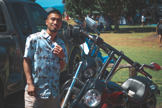 biker on motorcycle