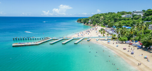 Crash Boat Beach, Aguadilla, Puerto Rico. A very popular beach for loacal and tourists.