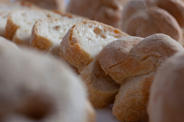 Homemade fresh bread on a table - 532047718