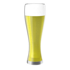 3D rendering illustration of a beer glass