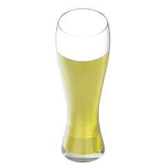 3D rendering illustration of a beer glass