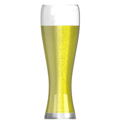 3D rendering illustration of a beer glass