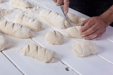 Dough preparing bread handmade - 532047904