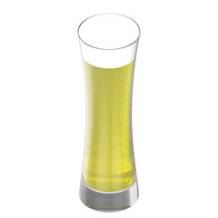 3D rendering illustration of a beer glass