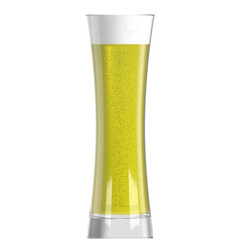 3D rendering illustration of a beer glass