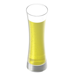 3D rendering illustration of a beer glass