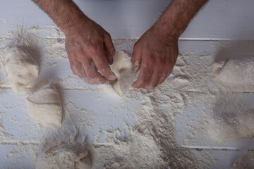 Dough preparing bread handmade - 532047955