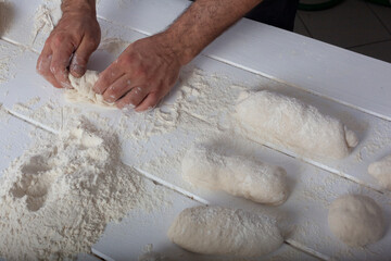 Dough preparing bread handmade - 532047981