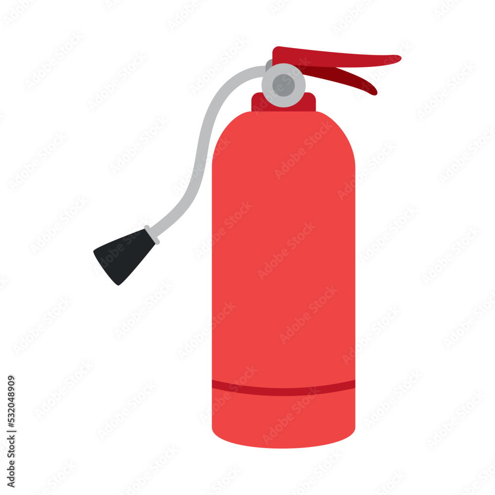 Wall mural red extinguisher fire equipment