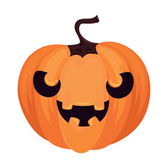 traditional pumpkin with face