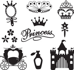 princess flat icon, vector illustration