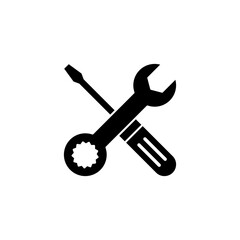 Repair tools icon vector for web and mobile app. tool sign and symbol. setting icon. Wrench and screwdriver. Service