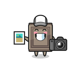Character Illustration of carpet as a photographer
