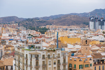 Fototapeta na wymiar The city of Malaga in Spain