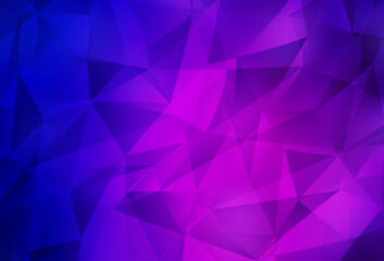 Obraz premium Dark Purple, Pink vector low poly texture.