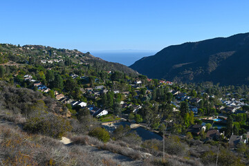 View from Pacific Palisades Highlands - obrazy, fototapety, plakaty